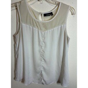 a.n.a. Blouse Business Casual Preppy Top Off White Size Medium
